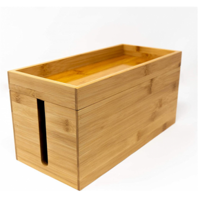 Hot Bamboo Cable Box Organizer Wooden Cable Management Box