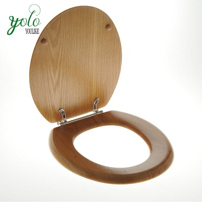 Luxury Round Soft Close Wood Toilet Seat